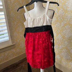 Girls rosette Roxette beautiful dress Valentine’s Day holiday spring formal 10